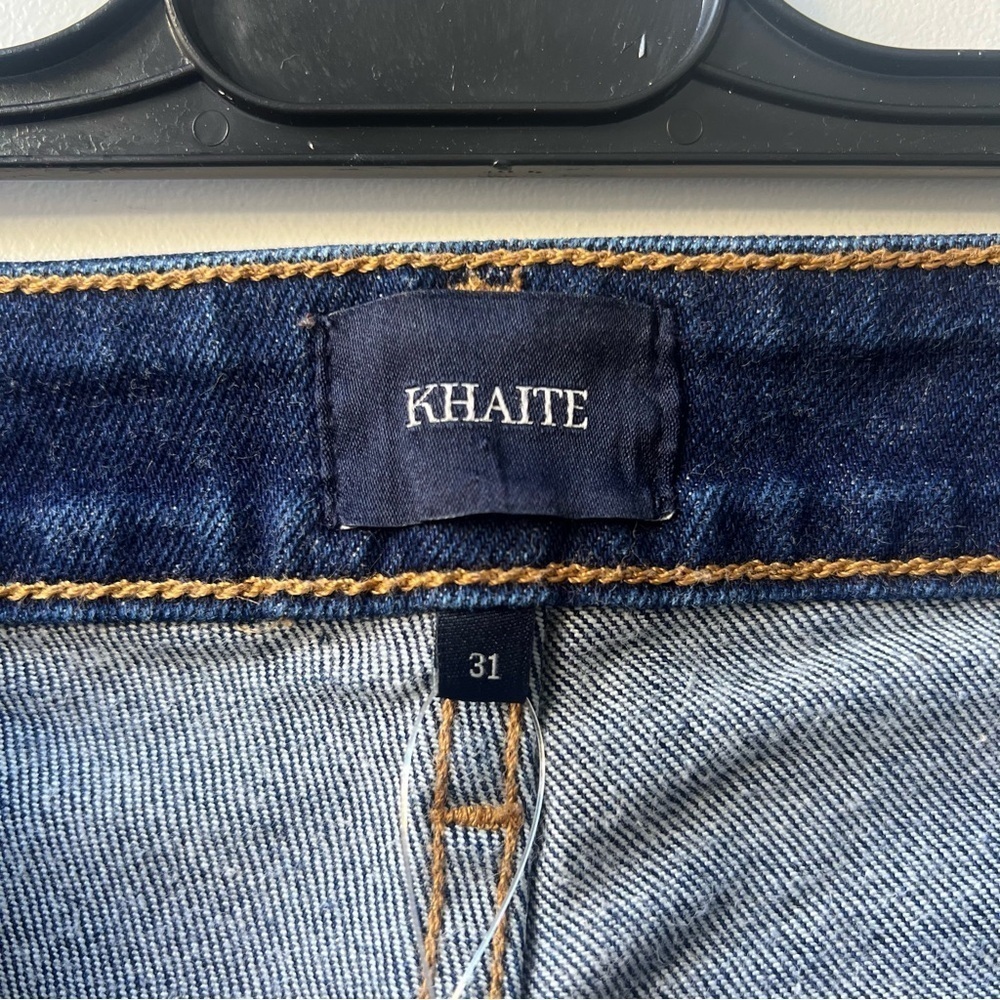 Khaite Raquel Patch Pocket Crop Flare Jeans - Dark Blue Wash - Size 31 - Picture 10 of 14